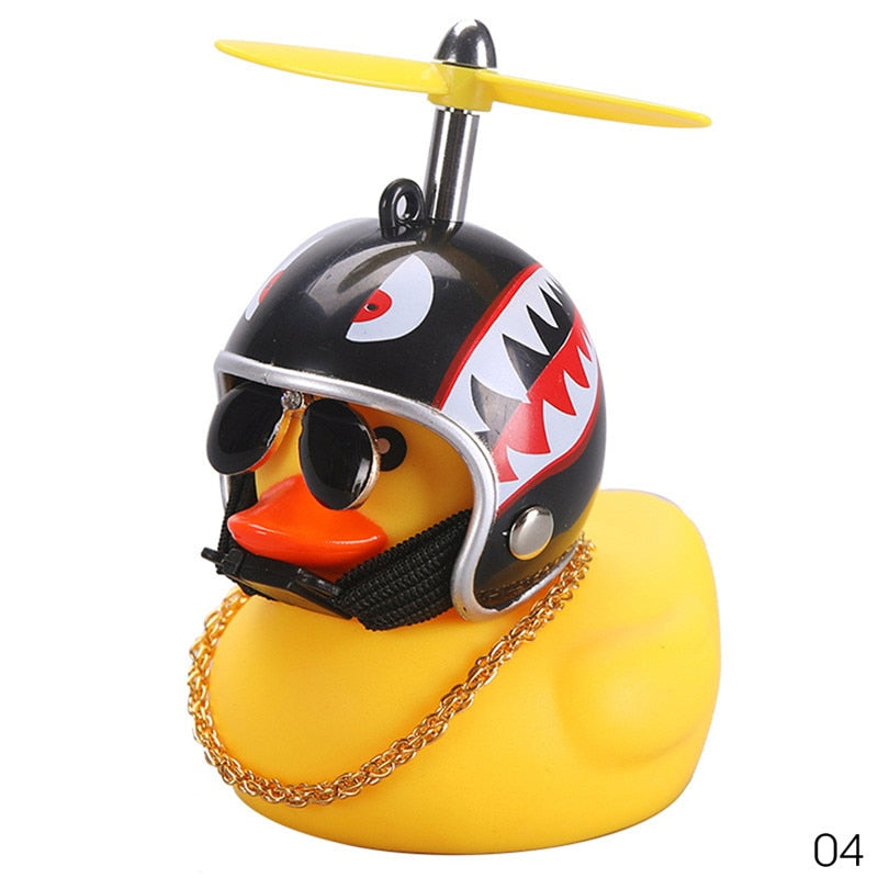 Car Duck with Helmet – Dashboard Rubber Duck