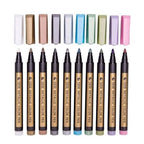 10-Piece: Metallic Paint Marker Pen Permanent