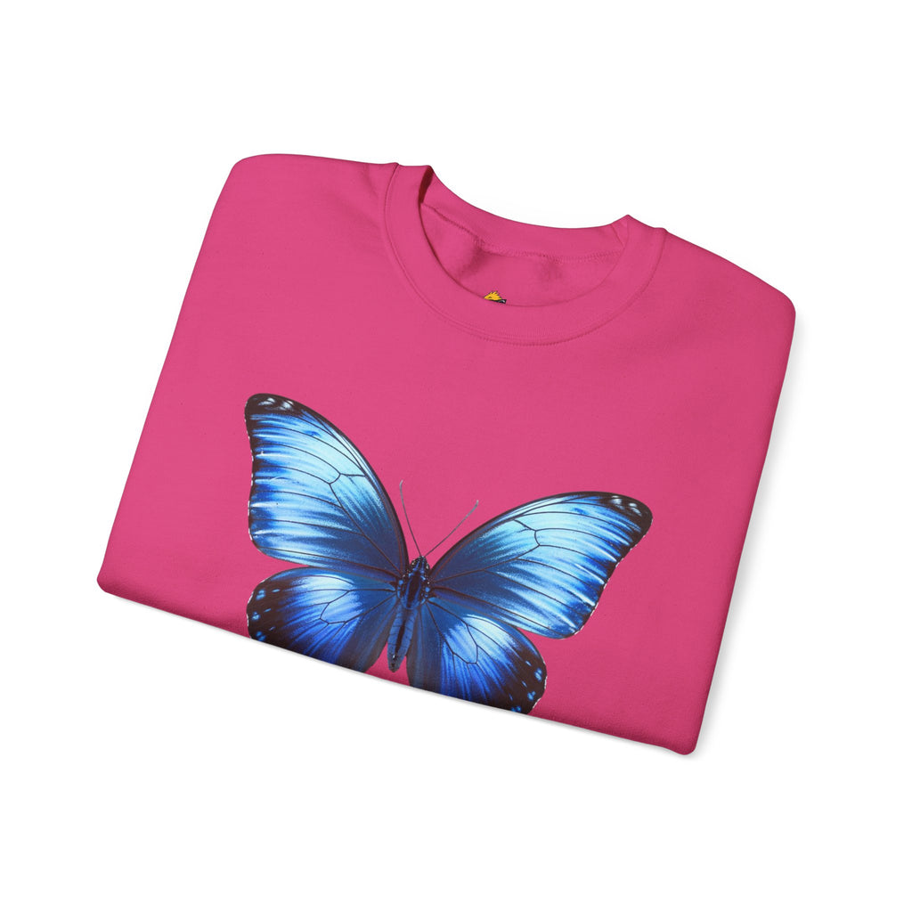 Butterfly Sweatshirt - Blue Neon Design