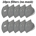 11-Piece Set: Breathable Bacteria-Proof Sport Face Mask with Activated Carbon PM 2.5