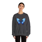 Butterfly Sweatshirt - Blue Neon Design