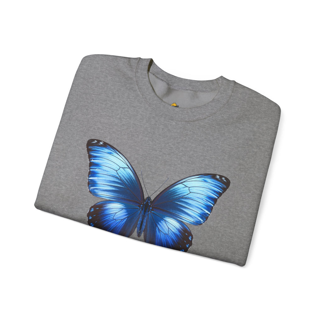 Butterfly Sweatshirt - Blue Neon Design