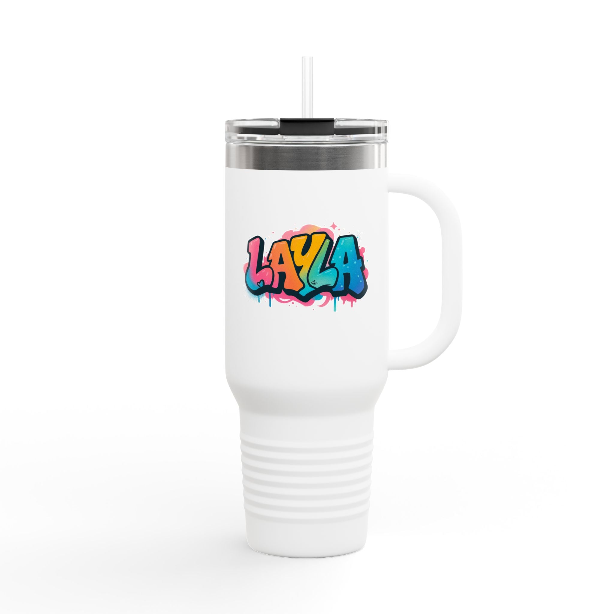Layla Personalized Graffiti Travel Mug