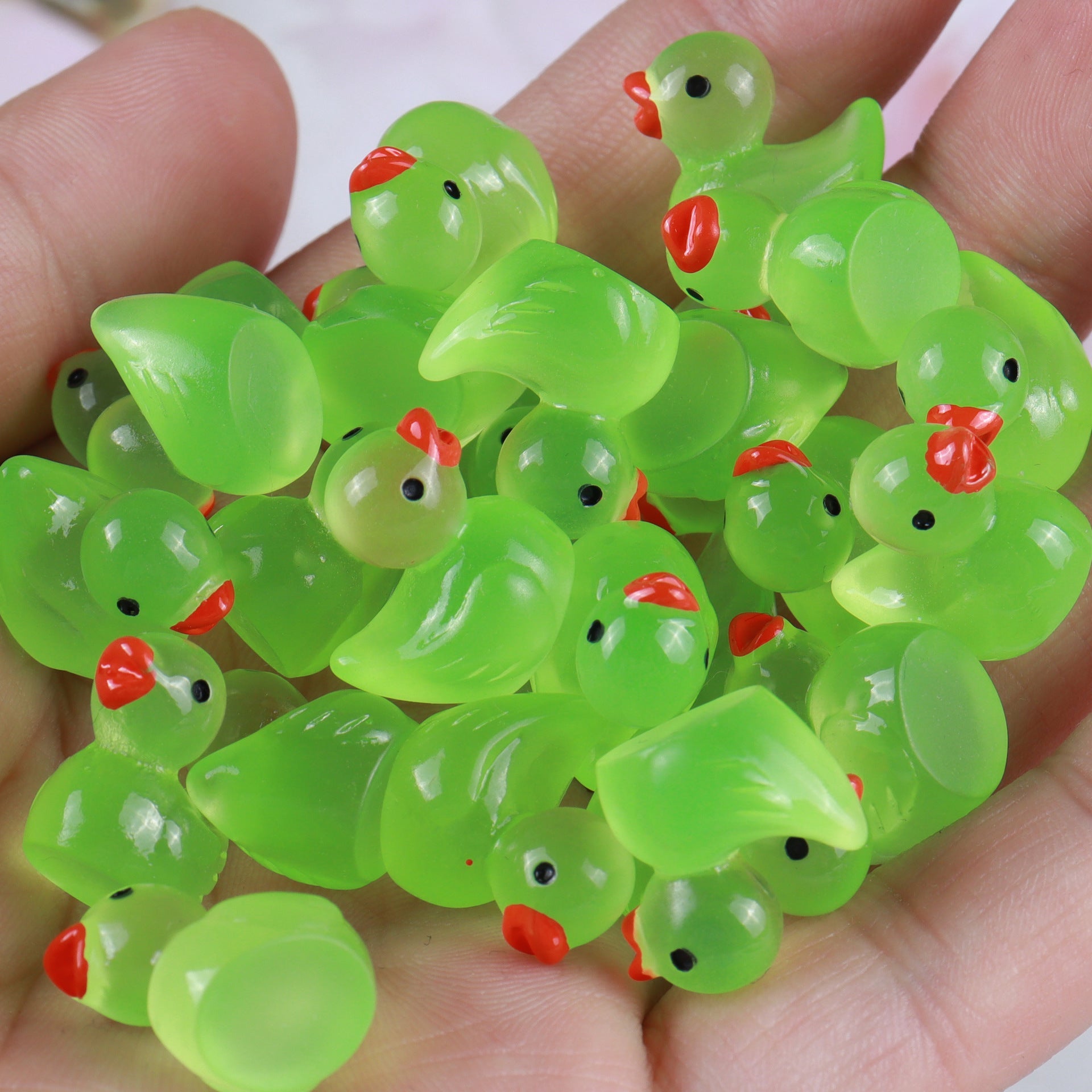 Glowing Cartoon Duck Car Ornament and Keychain