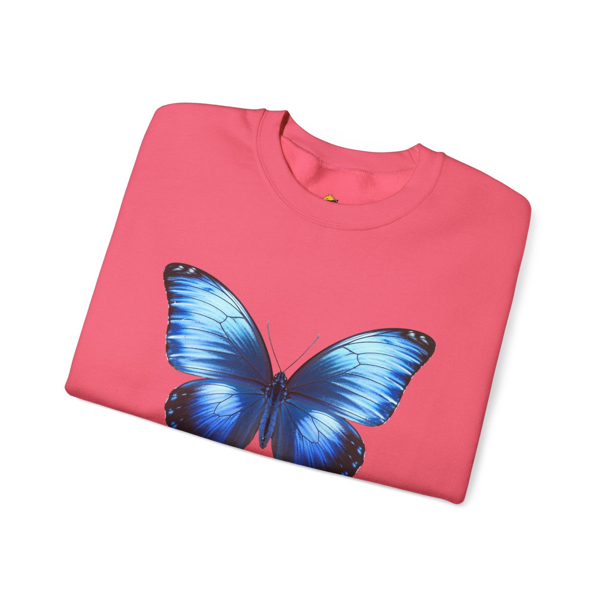 Butterfly Sweatshirt - Blue Neon Design
