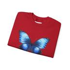 Butterfly Sweatshirt - Blue Neon Design