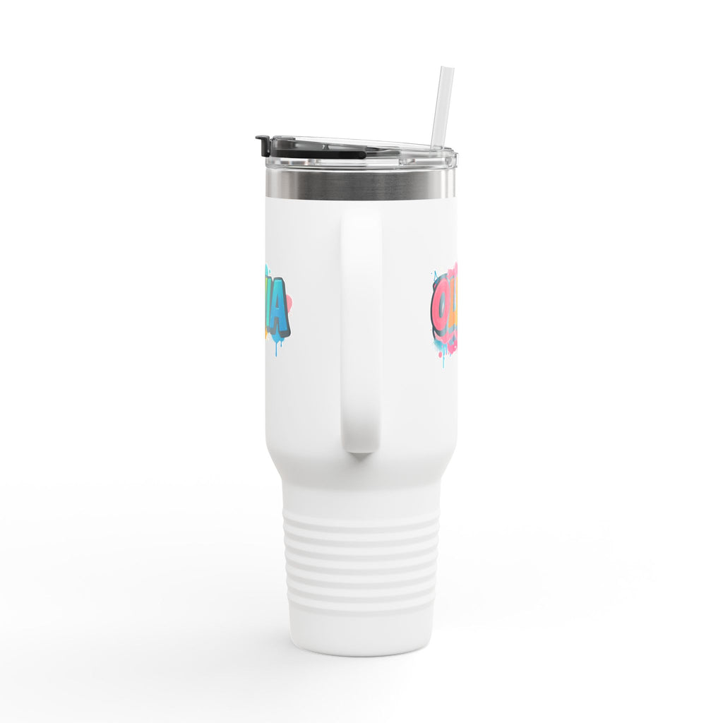 Olivia Personalized Graffiti Travel Mug