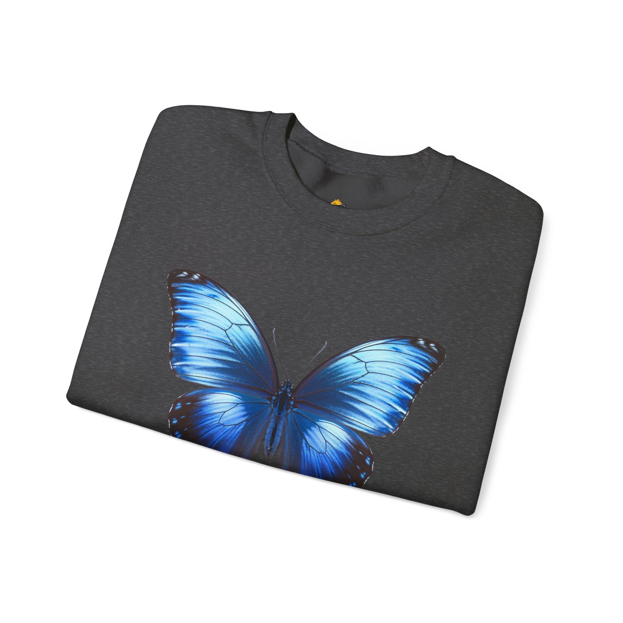Butterfly Sweatshirt - Blue Neon Design