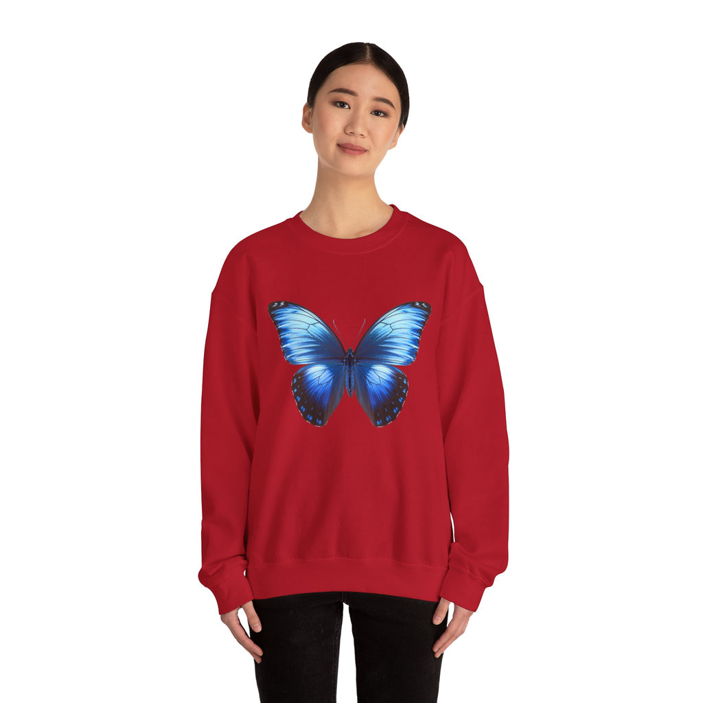 Butterfly Sweatshirt - Blue Neon Design