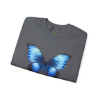 Butterfly Sweatshirt - Blue Neon Design