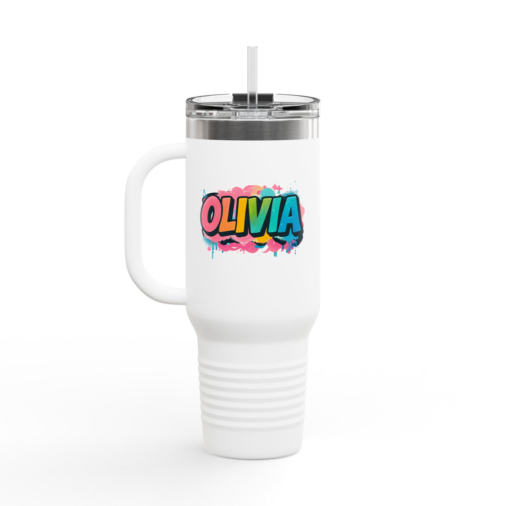 Olivia Personalized Graffiti Travel Mug