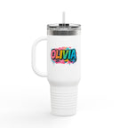 Olivia Personalized Graffiti Travel Mug