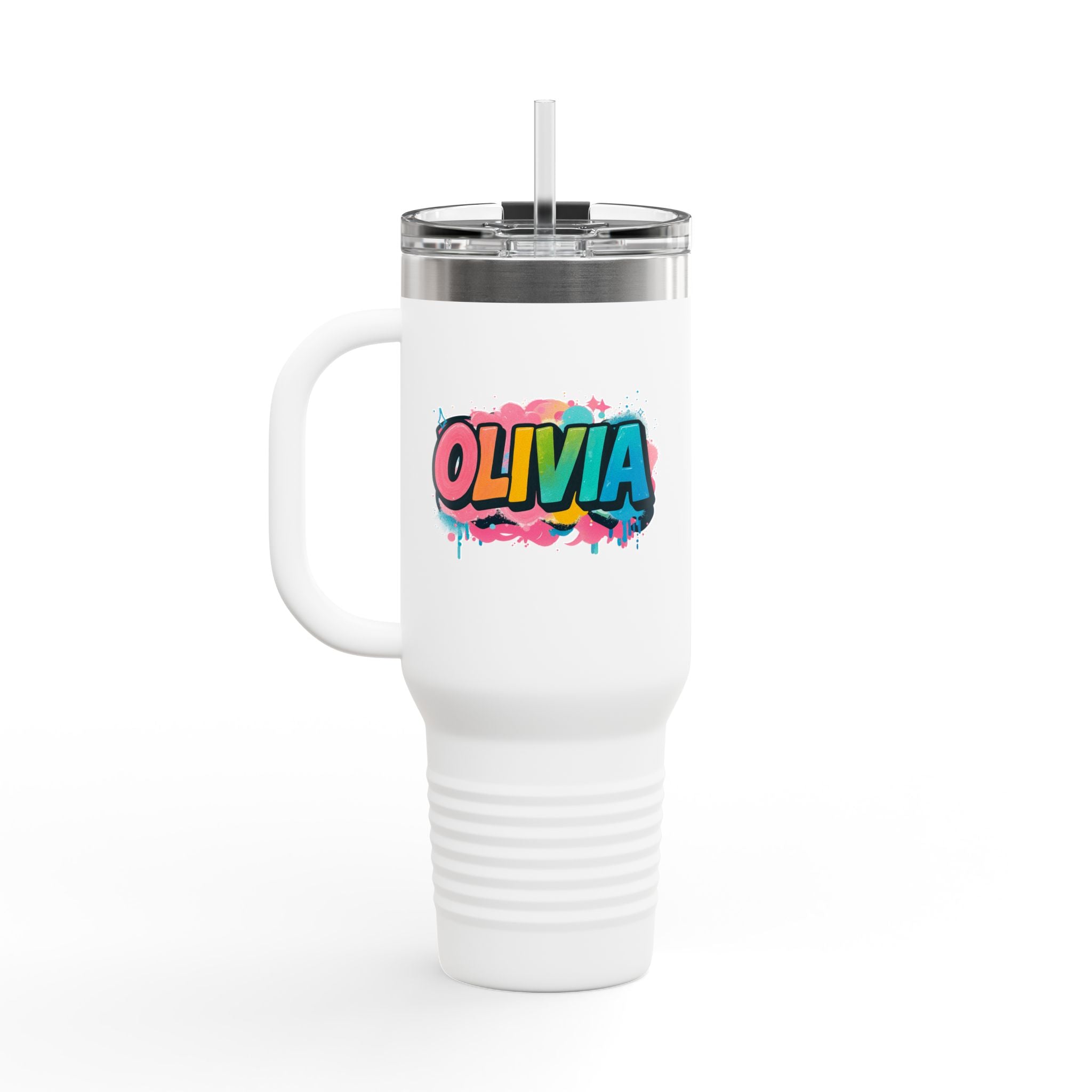 Olivia Personalized Graffiti Travel Mug