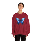 Butterfly Sweatshirt - Blue Neon Design