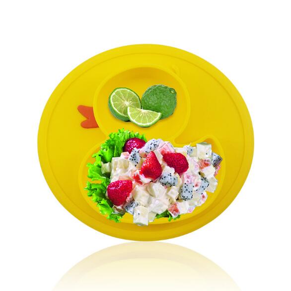 Duck Silicone Suction Baby Plate