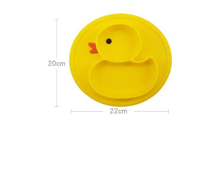 Duck Silicone Suction Baby Plate