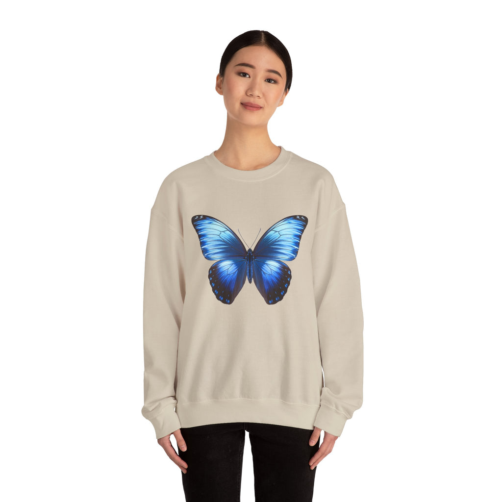 Butterfly Sweatshirt - Blue Neon Design