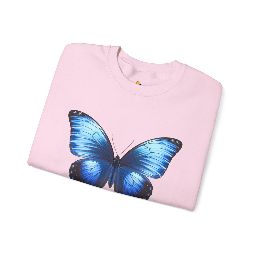 Butterfly Sweatshirt - Blue Neon Design