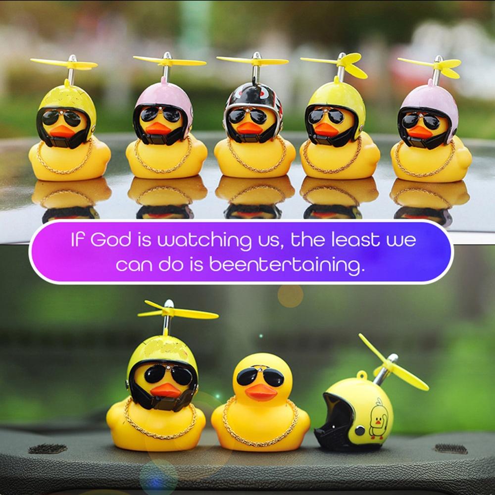 Car Duck with Helmet – Dashboard Rubber Duck