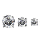 3-Pairs: Elements of Love Crystal Stud Earrings