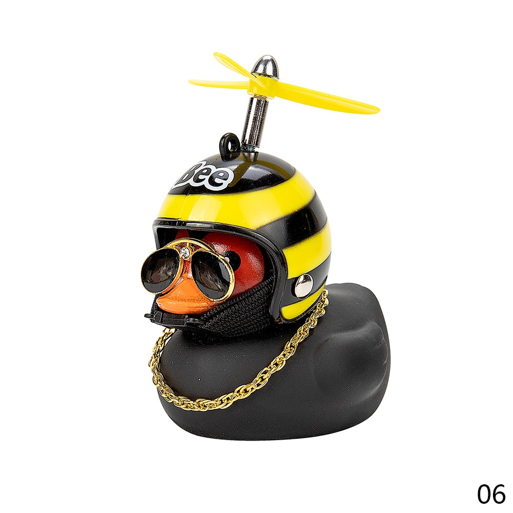 Car Duck with Helmet – Dashboard Rubber Duck