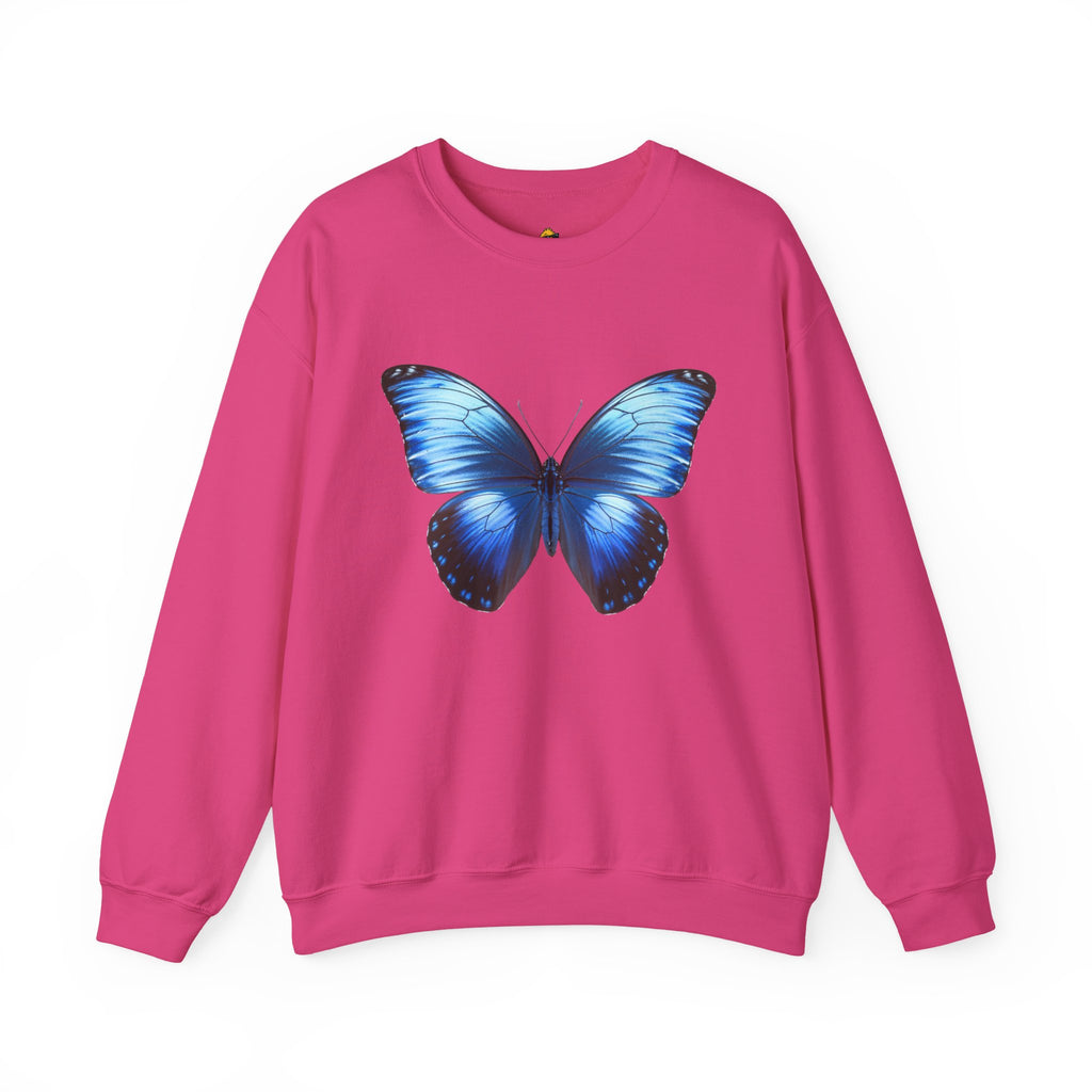 Butterfly Sweatshirt - Blue Neon Design