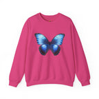 Butterfly Sweatshirt - Blue Neon Design