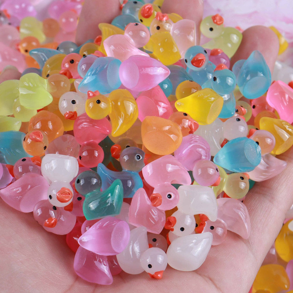 Glowing Cartoon Duck Car Ornament and Keychain
