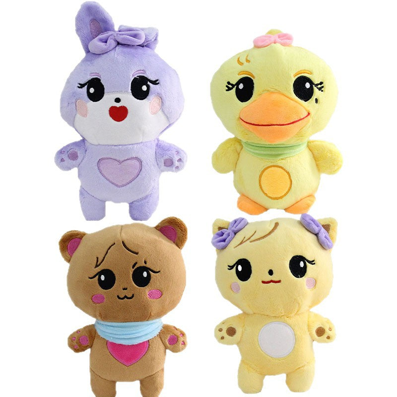 Duck and Bunny Plush Doll Set