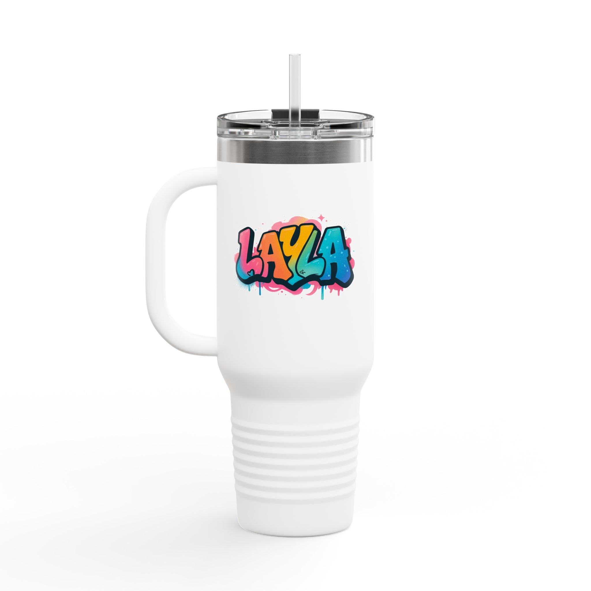 Layla Personalized Graffiti Travel Mug