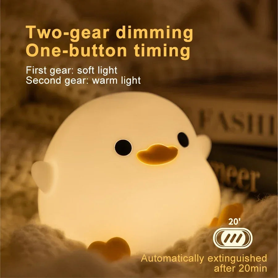 Duck Silicone Night Light - Rechargeable, Dimmable