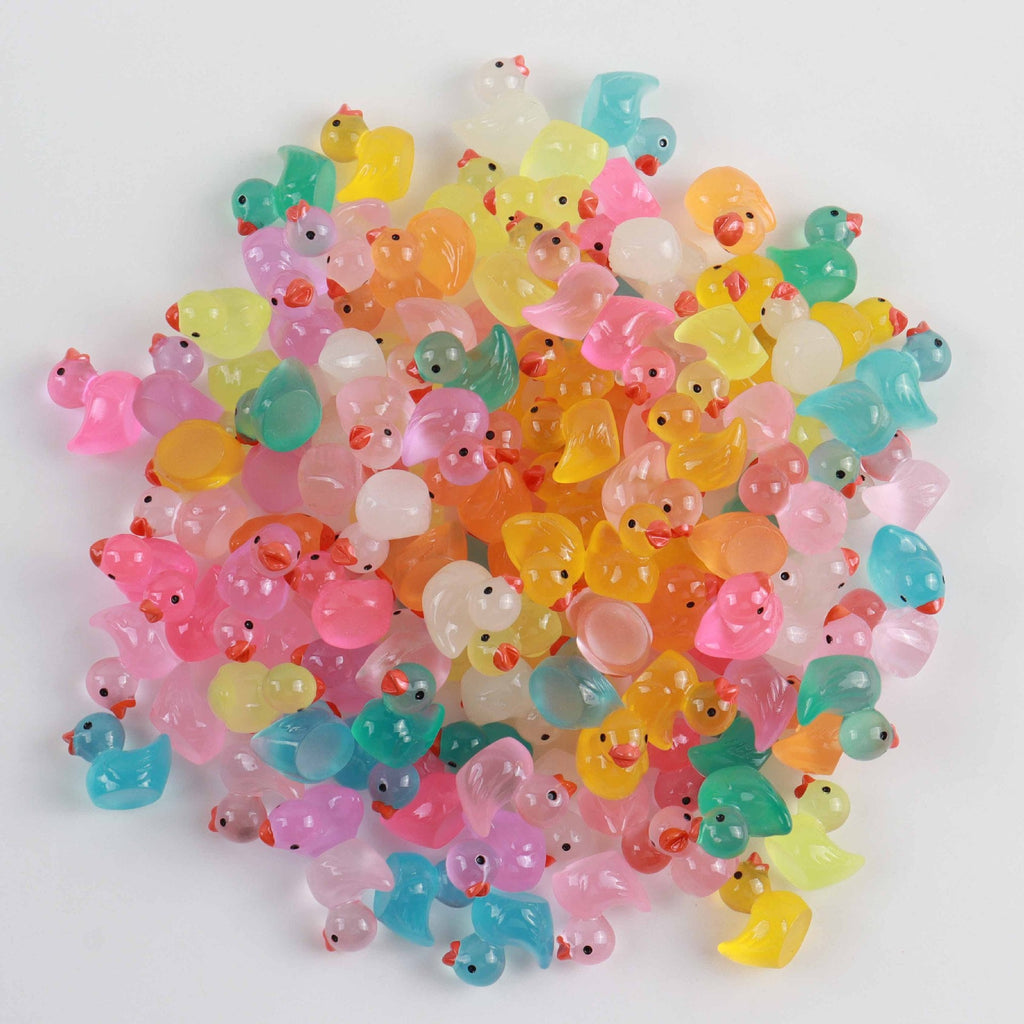 Glowing Cartoon Duck Car Ornament and Keychain