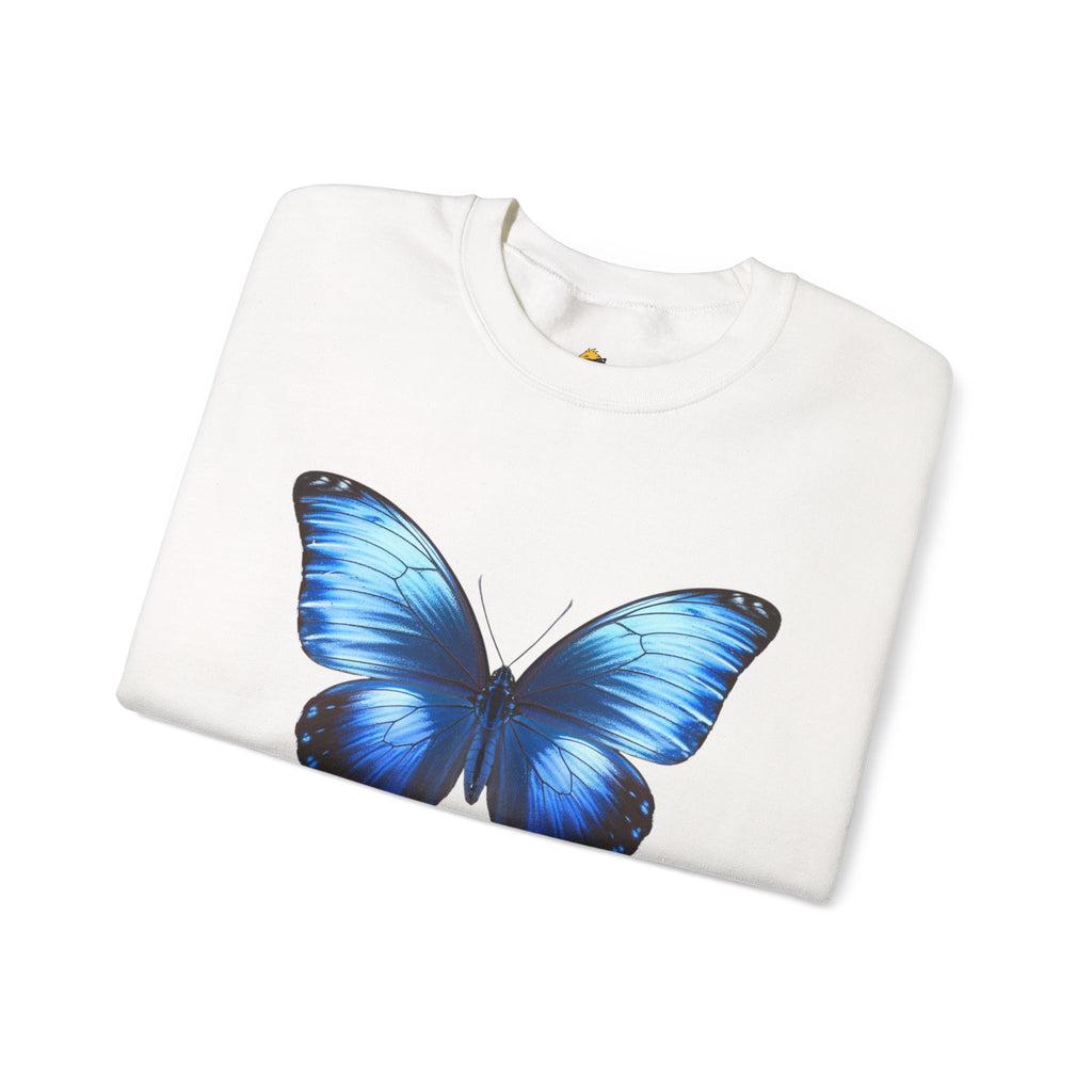 Butterfly Sweatshirt - Blue Neon Design