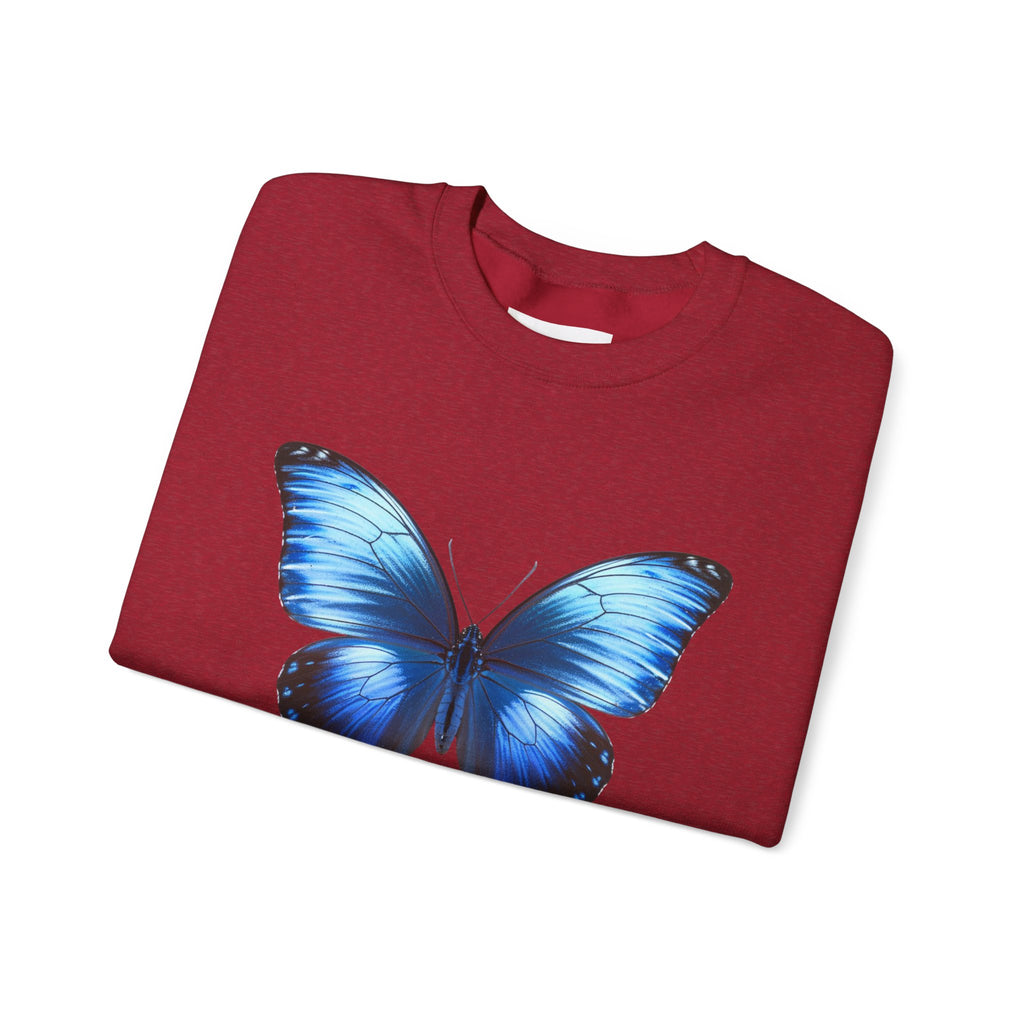 Butterfly Sweatshirt - Blue Neon Design