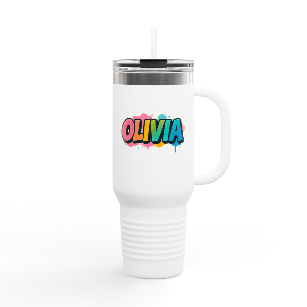 Olivia Personalized Graffiti Travel Mug