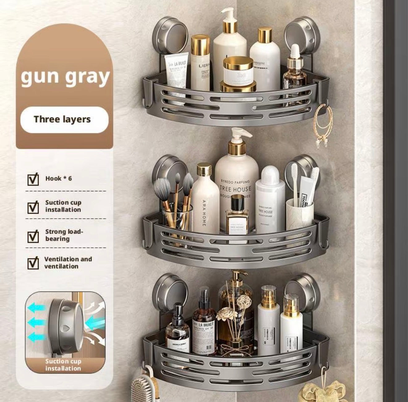 FlexMount Shower Organizer