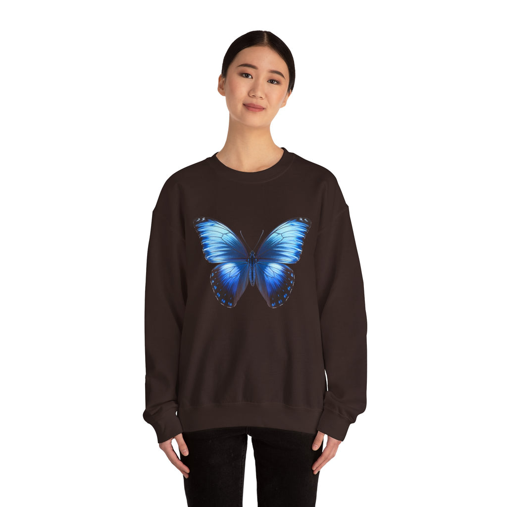 Butterfly Sweatshirt - Blue Neon Design