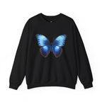 Butterfly Sweatshirt - Blue Neon Design