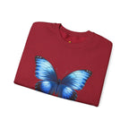 Butterfly Sweatshirt - Blue Neon Design