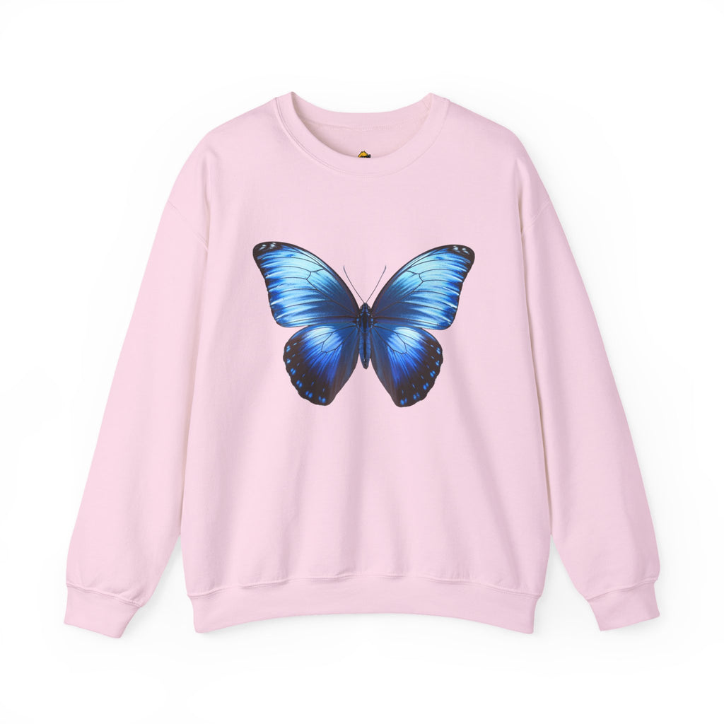 Butterfly Sweatshirt - Blue Neon Design