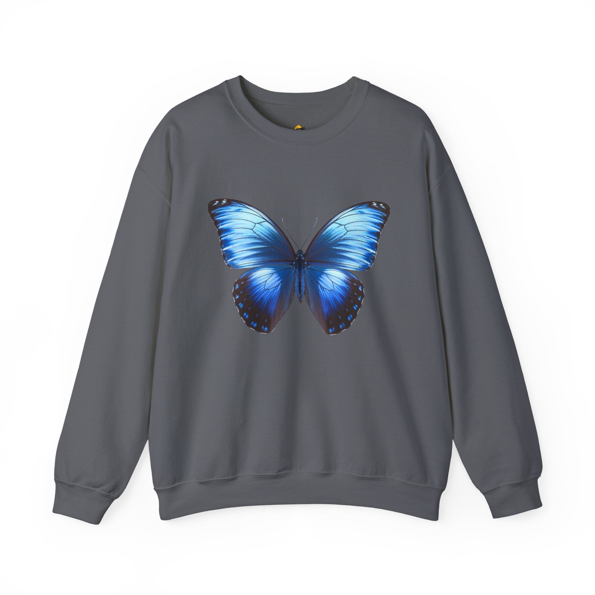 Butterfly Sweatshirt - Blue Neon Design