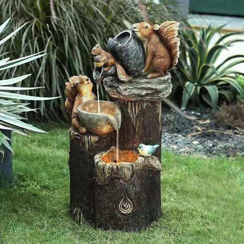 Solar Duck Garden Fountain with LED
