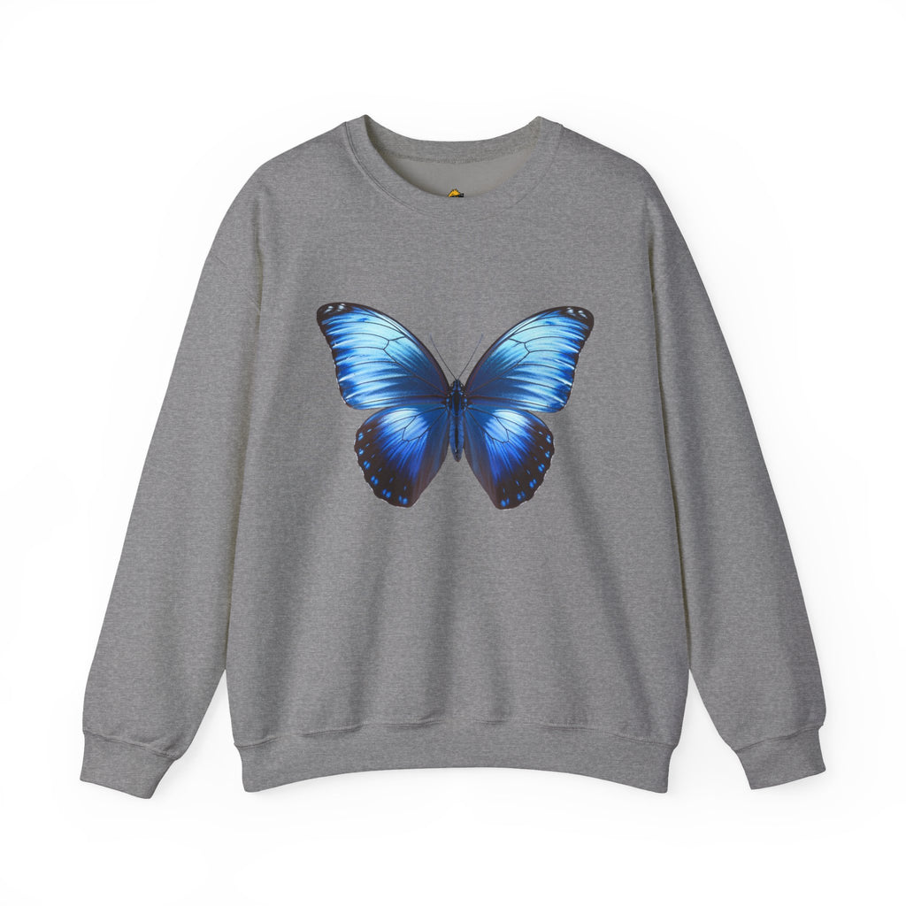 Butterfly Sweatshirt - Blue Neon Design