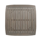 Outdoor Square Acacia Wood Table with Straight Legs, Gray