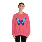 Butterfly Sweatshirt - Blue Neon Design