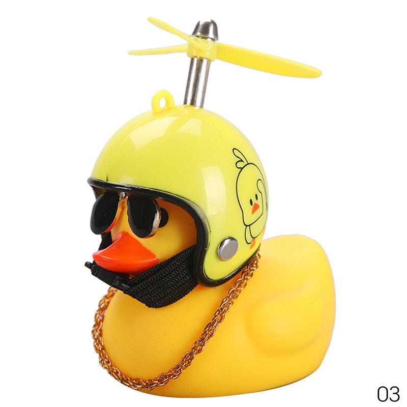 Car Duck with Helmet – Dashboard Rubber Duck