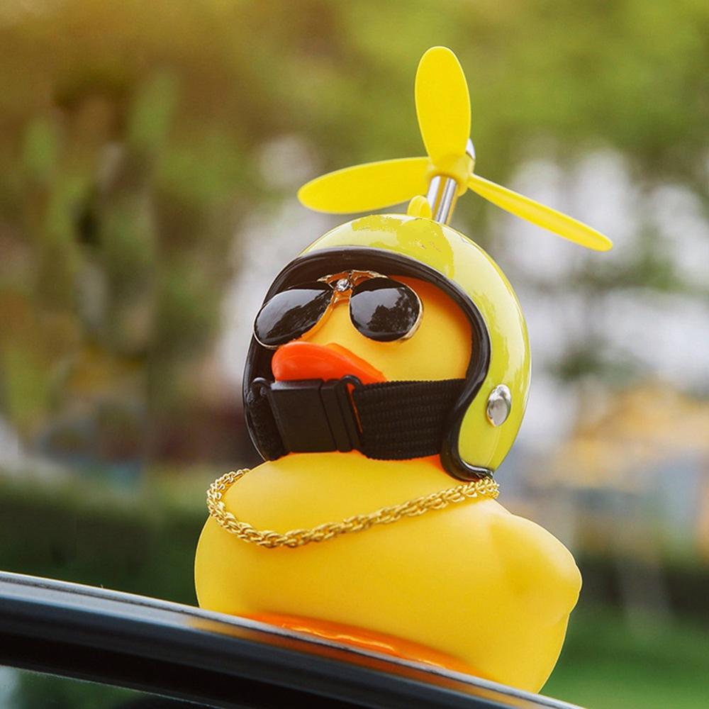 Car Duck with Helmet – Dashboard Rubber Duck
