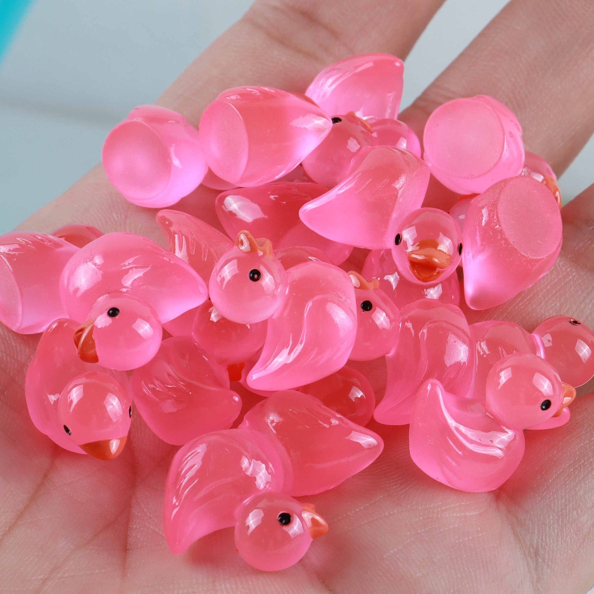 Glowing Cartoon Duck Car Ornament and Keychain
