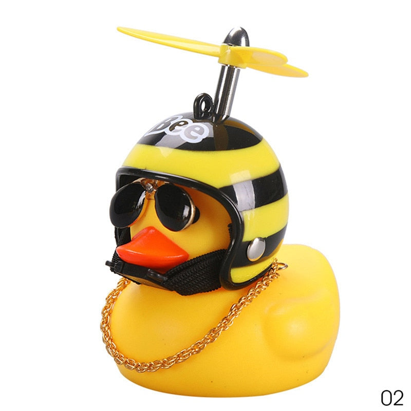Car Duck with Helmet – Dashboard Rubber Duck