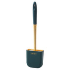 Luxury Toilet Brush Wall Mounted Holder Silicone Flat Head Cleaning Brush Corner Gap Cleaner